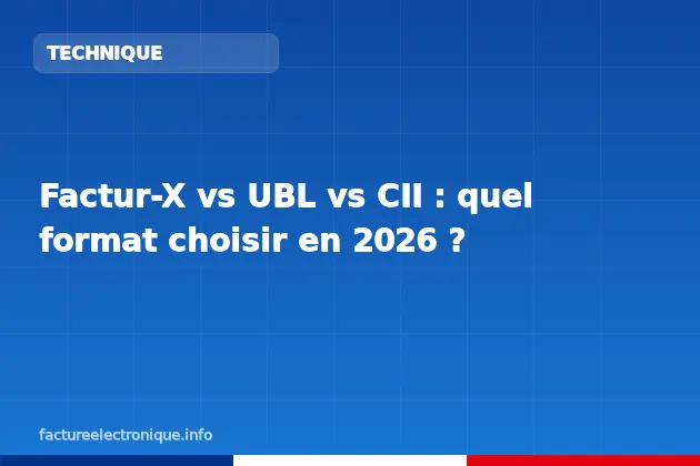 Factur-X vs UBL vs CII : quel format choisir en 2026 ?