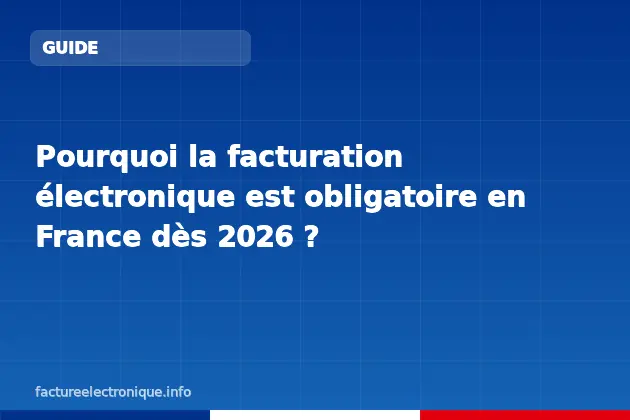 Pourquoi la facturation électronique est obligatoire en France dès 2026 ?