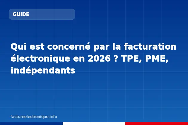 Qui est concerné par la facturation électronique en 2026 ? TPE, PME, indépendants